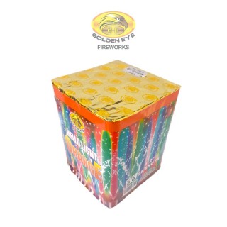 Kembang Api Hello Light Orange Cake 1.20 inch 25 Shots - GE1225D-A